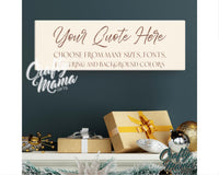 Personalized Christmas Quote Canvas Sign