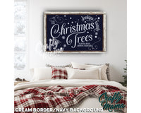 Custom Family Tree Farm Christmas Canvas Sign