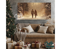 Personalized Couples Winter Canvas Sign