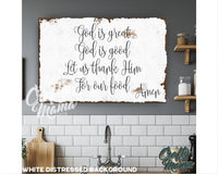 God Is Great God Is Good Canvas Sign