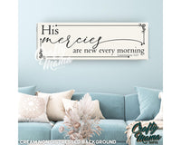 His Mercies Canvas Sign