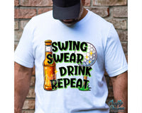 Swing Swear Drink Repeat Png