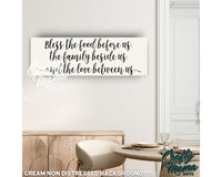 Bless the Food Before Us Canvas Sign