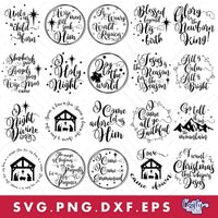 Christian Christmas Round Svg Bundle