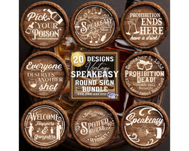 Prohibition Round Signs Bar Bundle