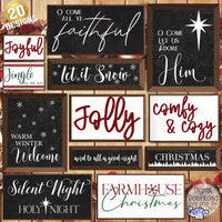 Farmhouse Christmas Sign Bundle #4