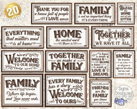 Vintage Farmhouse Family Sign Bundle