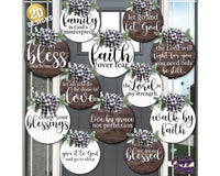 Farmhouse Christian Round Sign Bundle #1