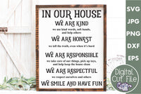 Family Rules Farmhouse Style Svg