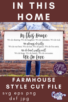 Family Rules Farmhouse Sign