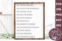 Family Rules Farmhouse Style SVG