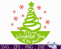 Most Wonderful Time Of The Year Round SVG