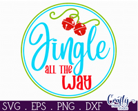 Jingle All The Way Colorful Round SVG