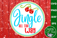 Jingle All The Way Colorful Round SVG