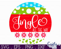 Jingle All The Way Mix And Match Round SVG