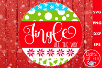 Jingle All The Way Mix And Match Round SVG