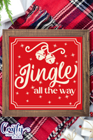 Jingle All The Way Retro Christmas Sign