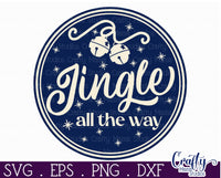 Jingle All The Way Round Retro Sign