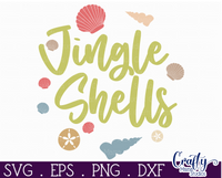 Beach Christmas Round SVG, Jingle Shells