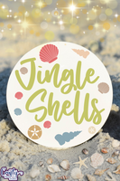 Beach Christmas Round SVG, Jingle Shells