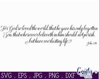 For God So Loved The World, John 3 16 Svg