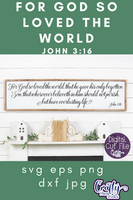 For God So Loved The World, John 3 16 Svg