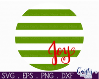 Joy Cute Christmas Round SVG