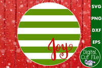 Joy Cute Christmas Round SVG