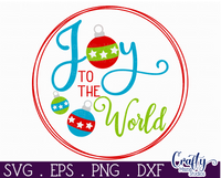 Joy To The World Colorful Round SVG