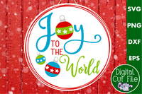 Joy To The World Colorful Round SVG