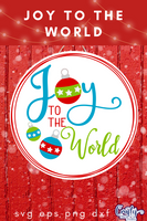 Joy To The World Colorful Round SVG