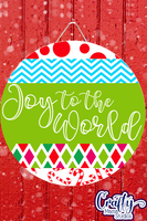 Joy To The World Mix And Match Round Sign