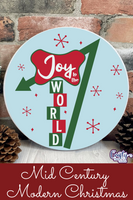 Joy To The World Mid Century Modern Sign