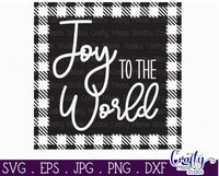 Joy To The World Buffalo Plaid