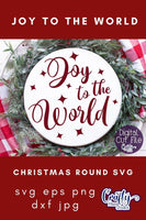 Joy To The World Round Sign Svg