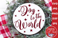 Joy To The World Round Sign Svg