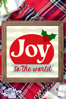 Joy To The World Retro Christmas Sign