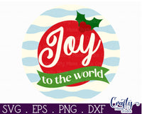 Joy To The World Round Retro Christmas Sign