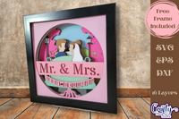 Just Married 3D Shadow Box File