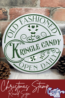 Kringle Candy Company Round Sign