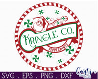 Kringle Co Peppermints Vintage Round Sign