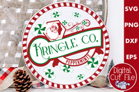 Kringle Co Peppermints Vintage Round Sign