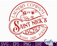 Saint Nick's Laundry Company Round Sign