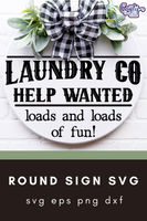 Laundry Loads Of Fun Round Svg