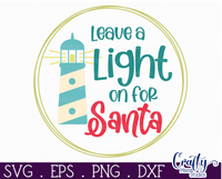 Leave A Light On For Santa | Beach Sign