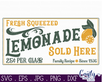 Lemonade Vintage Svg File