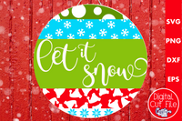 Let It Snow Mix And Match Round SVG