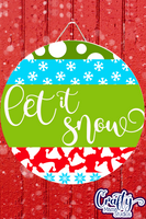 Let It Snow Mix And Match Round SVG