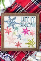 Let It Snow Retro Christmas Sign