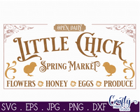 Little Chick Spring Market Svg File